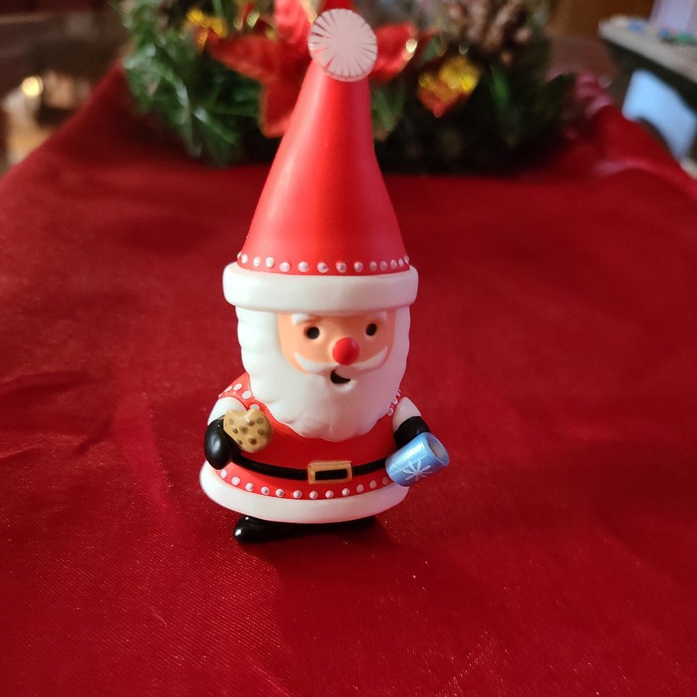 Santa Ornament Holiday Decor Milk and cookies Santa